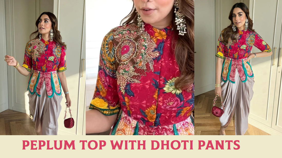 Peplum Top With Dhoti Pants