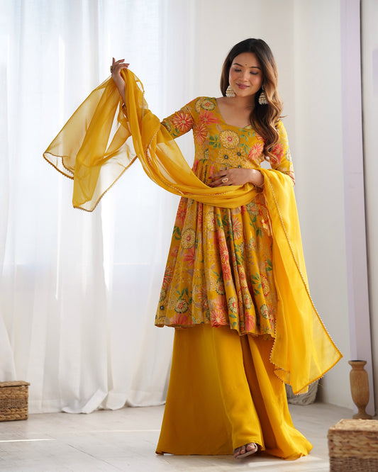 HEAVY PURE SOFT ROMANSILK CHANDERI DISCHARGE PRINT FABRIC