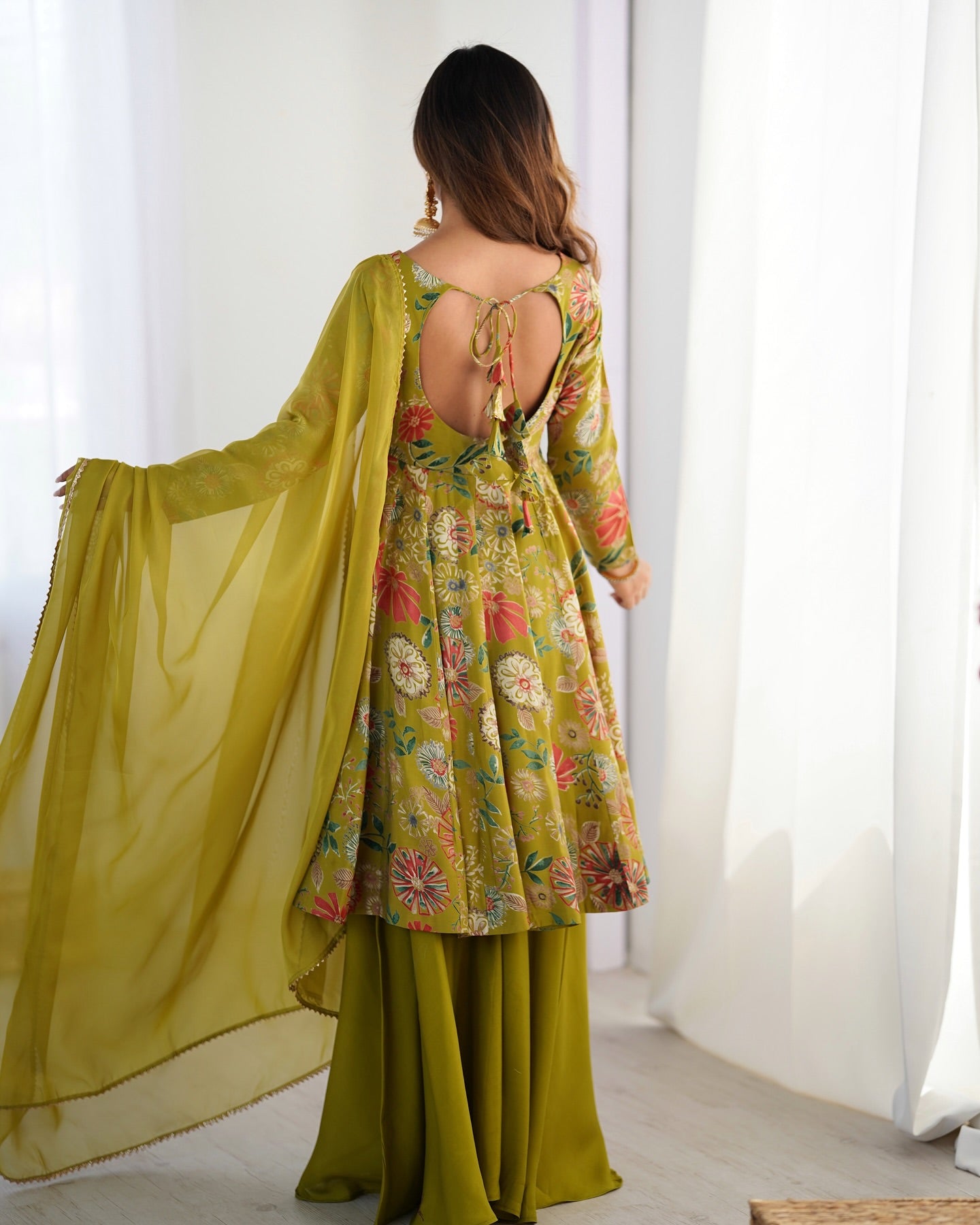 HEAVY PURE SOFT ROMANSILK CHANDERI DISCHARGE PRINT FABRIC