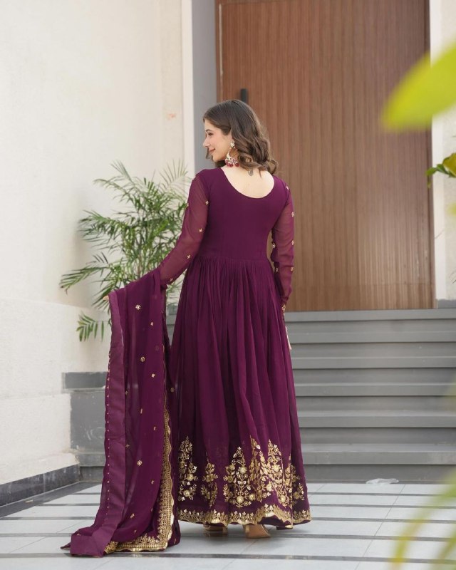 Designer Party Gown and Dupatta India