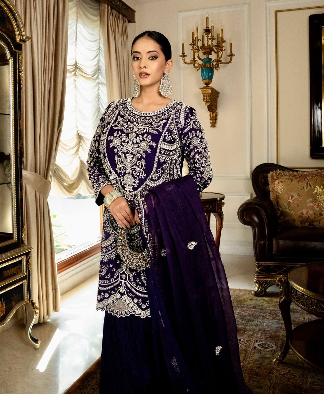 Designer Party Palazzo and Dupatta