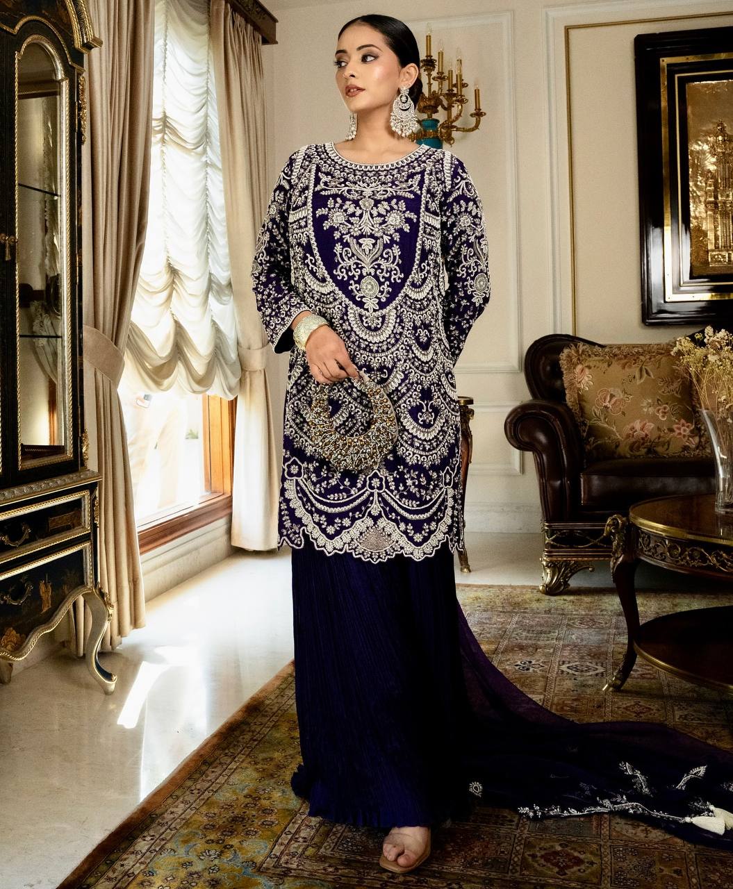 Designer Party Palazzo and Dupatta