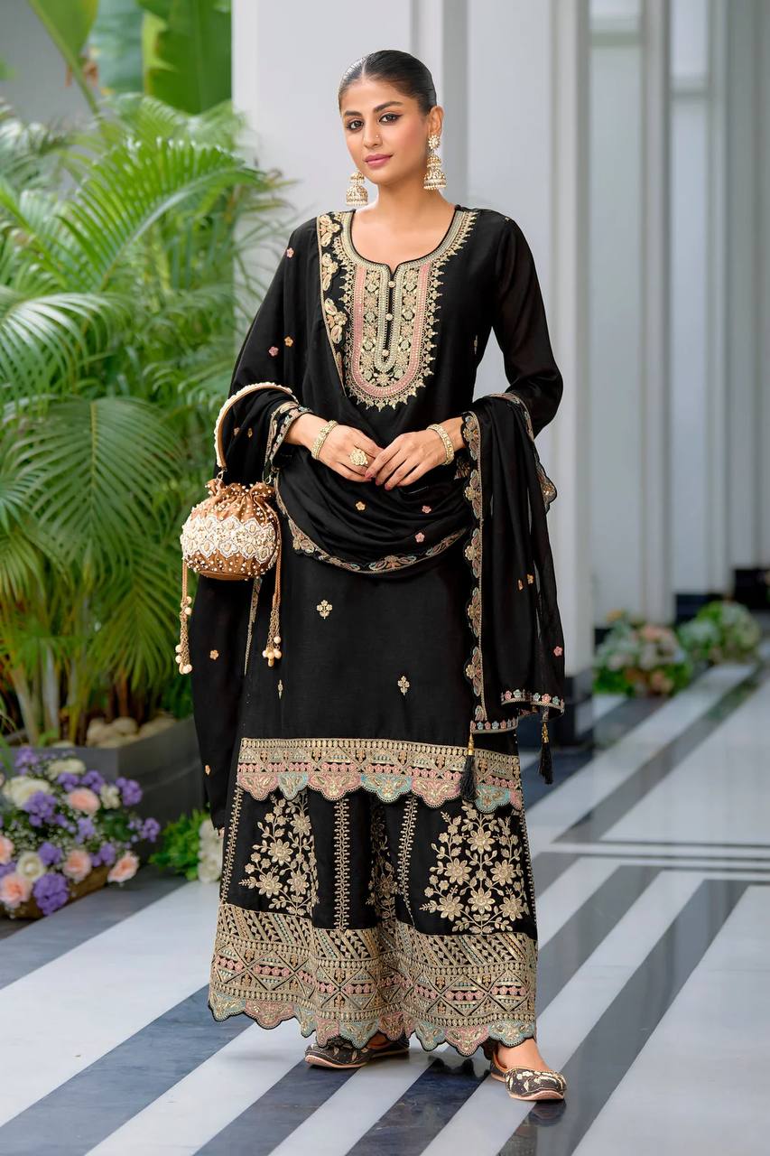 Designer Party Sharara and Dupatta