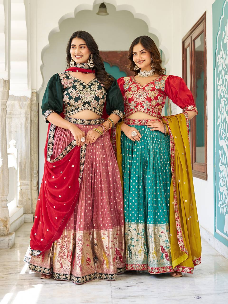 Teal Lehenga
