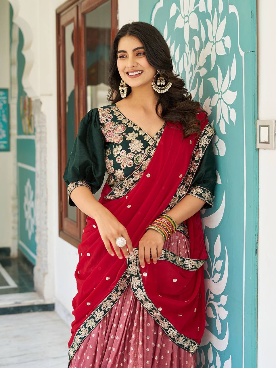 Buy Teal Lehenga Indore