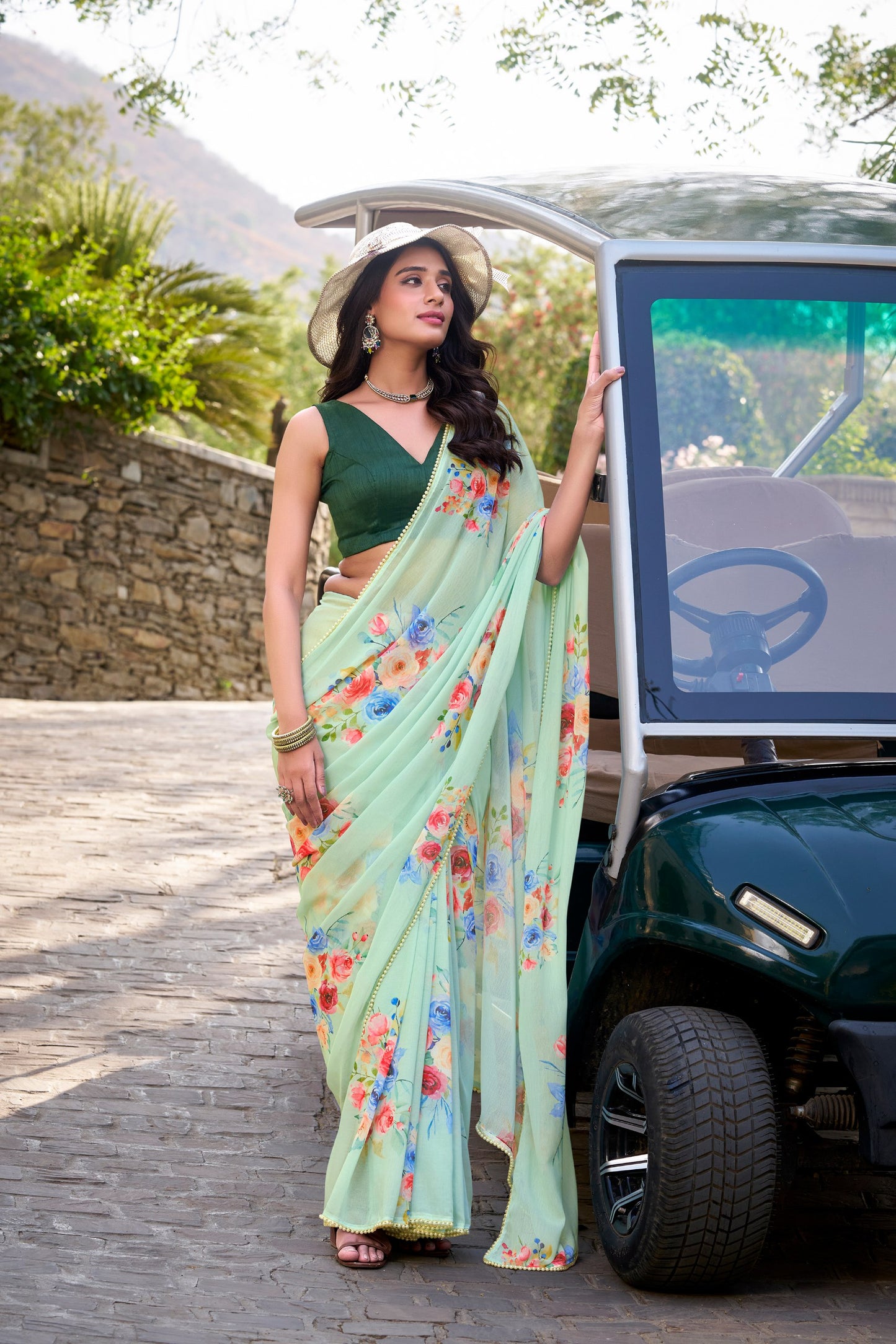 Buy Multi Colour Designer Saree