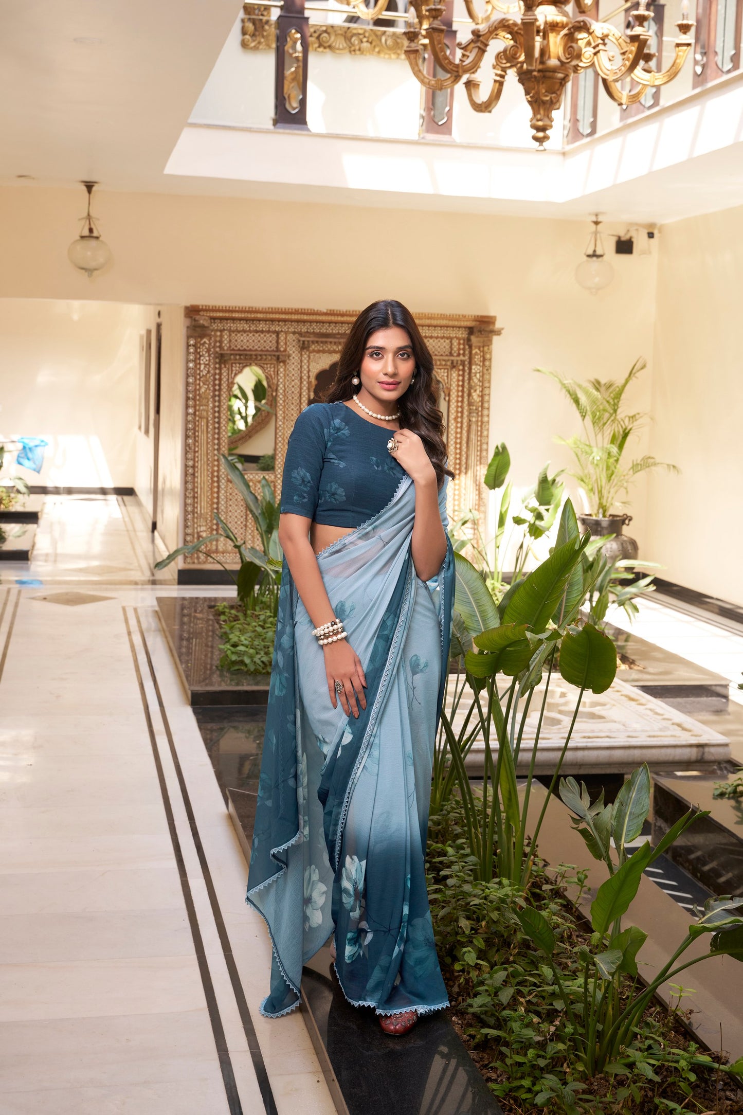 Buy multi colour Designer Saree Indore