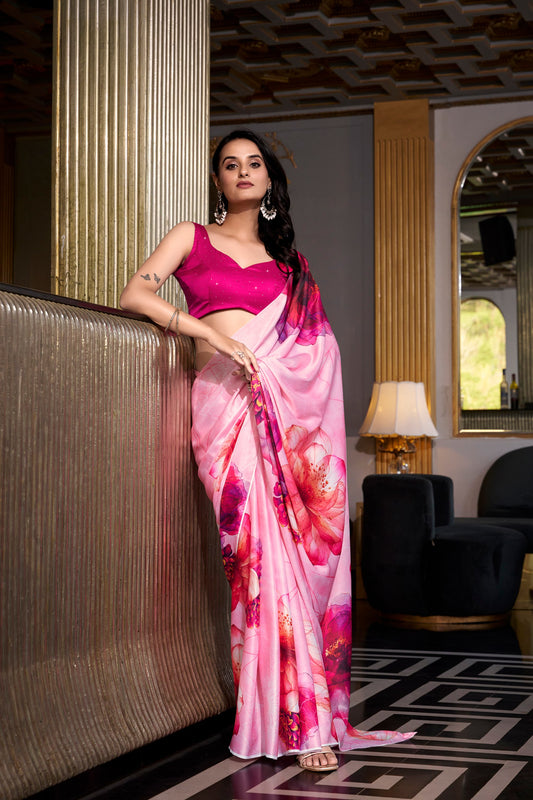 Buy Multi Colour Designer Saree Bengaluru Dark Pink
