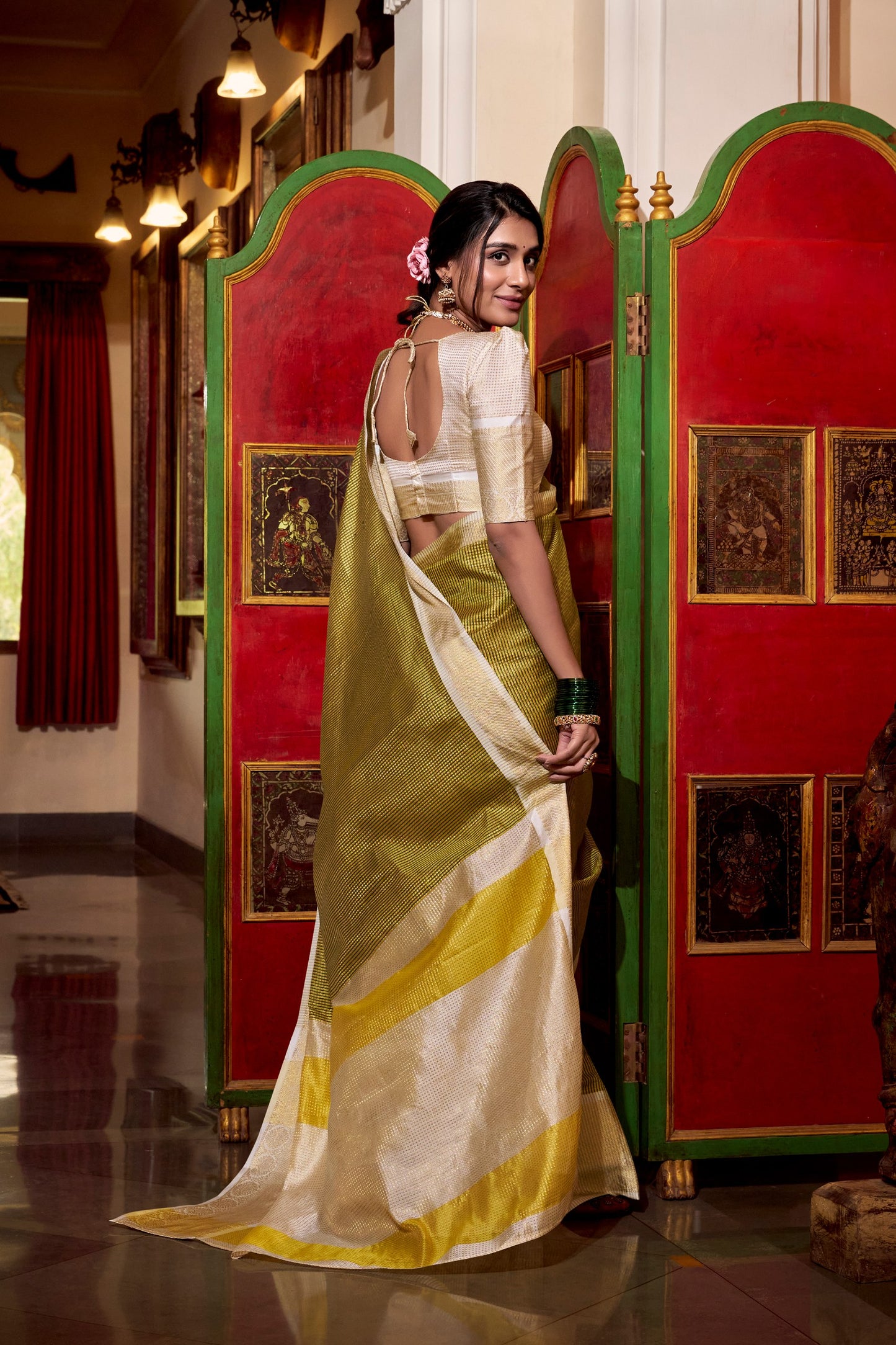 multi colour Designer Saree India