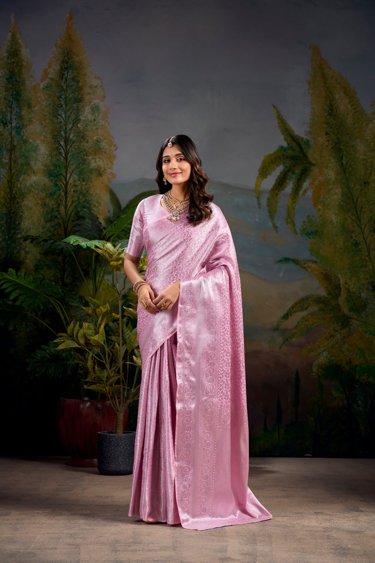 Buy Pink Colour Designer Saree Bengaluru Ready to Wear