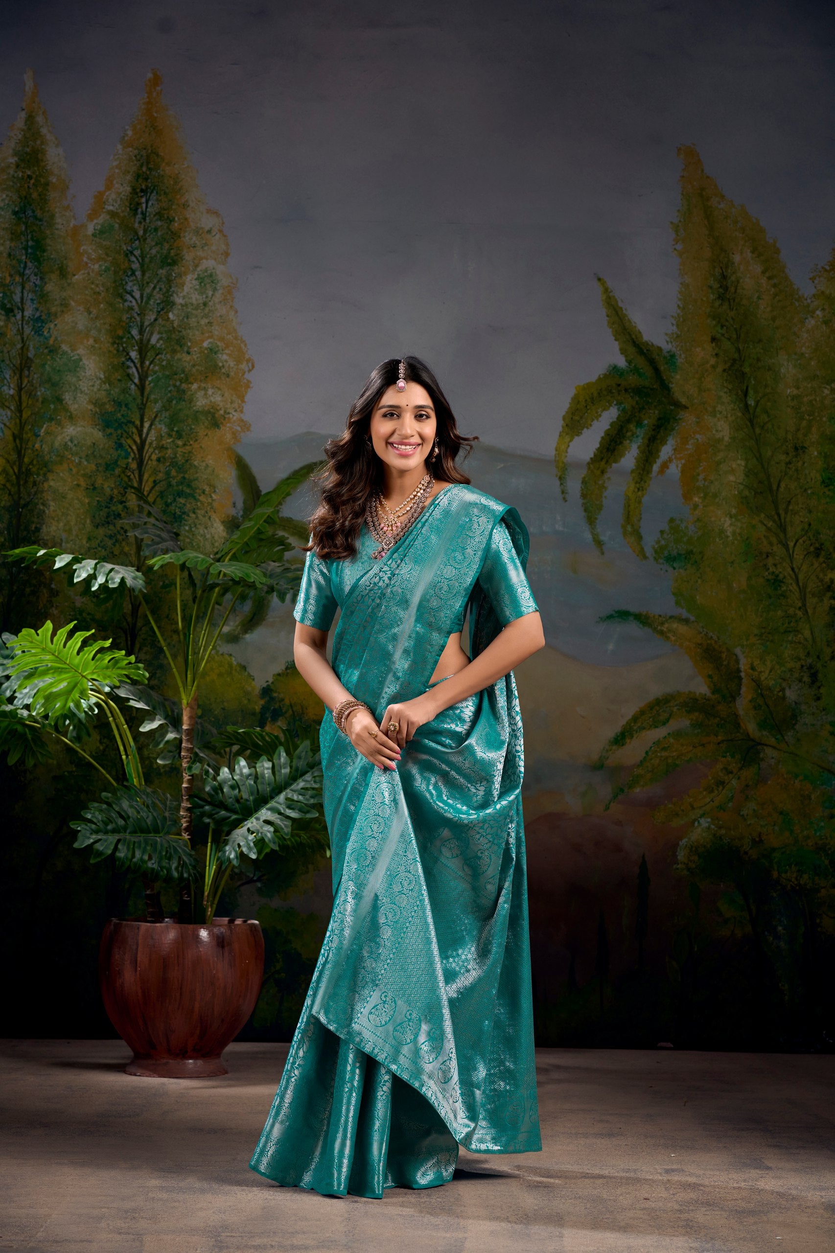 Buy RAMA Colour Designer Saree Bengaluru