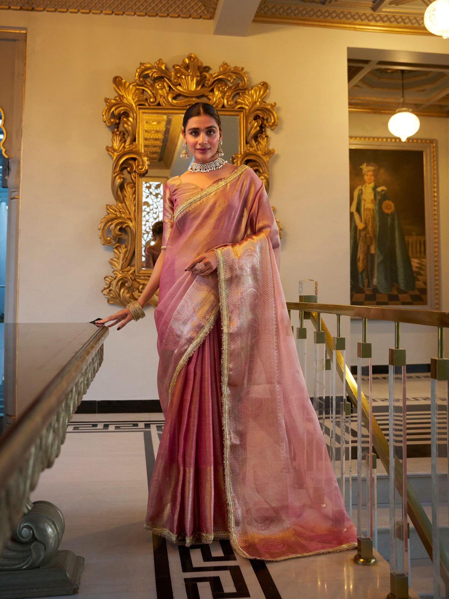 Buy Pink Colour Designer Saree Bengaluru