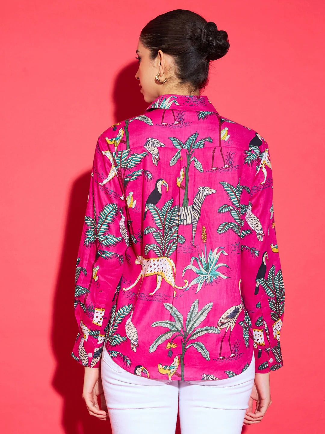 Red Floral Shirt Women