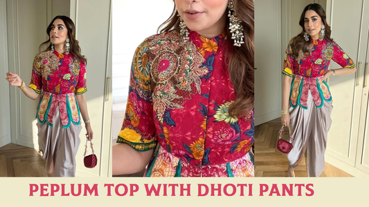 Peplum Top With Dhoti Pants