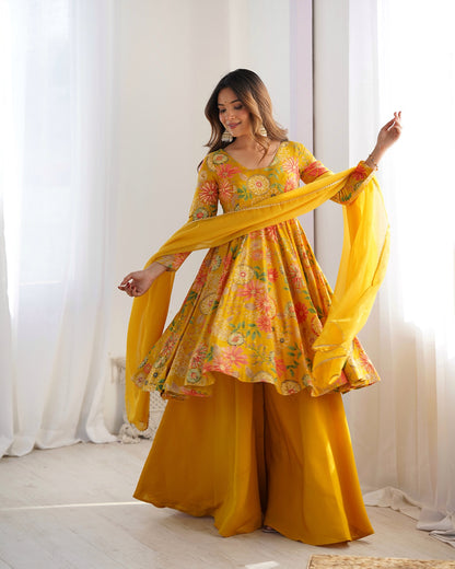HEAVY PURE SOFT ROMANSILK CHANDERI DISCHARGE PRINT FABRIC