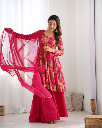 HEAVY PURE SOFT ROMANSILK CHANDERI DISCHARGE PRINT FABRIC