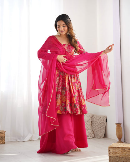 HEAVY PURE SOFT ROMANSILK CHANDERI DISCHARGE PRINT FABRIC