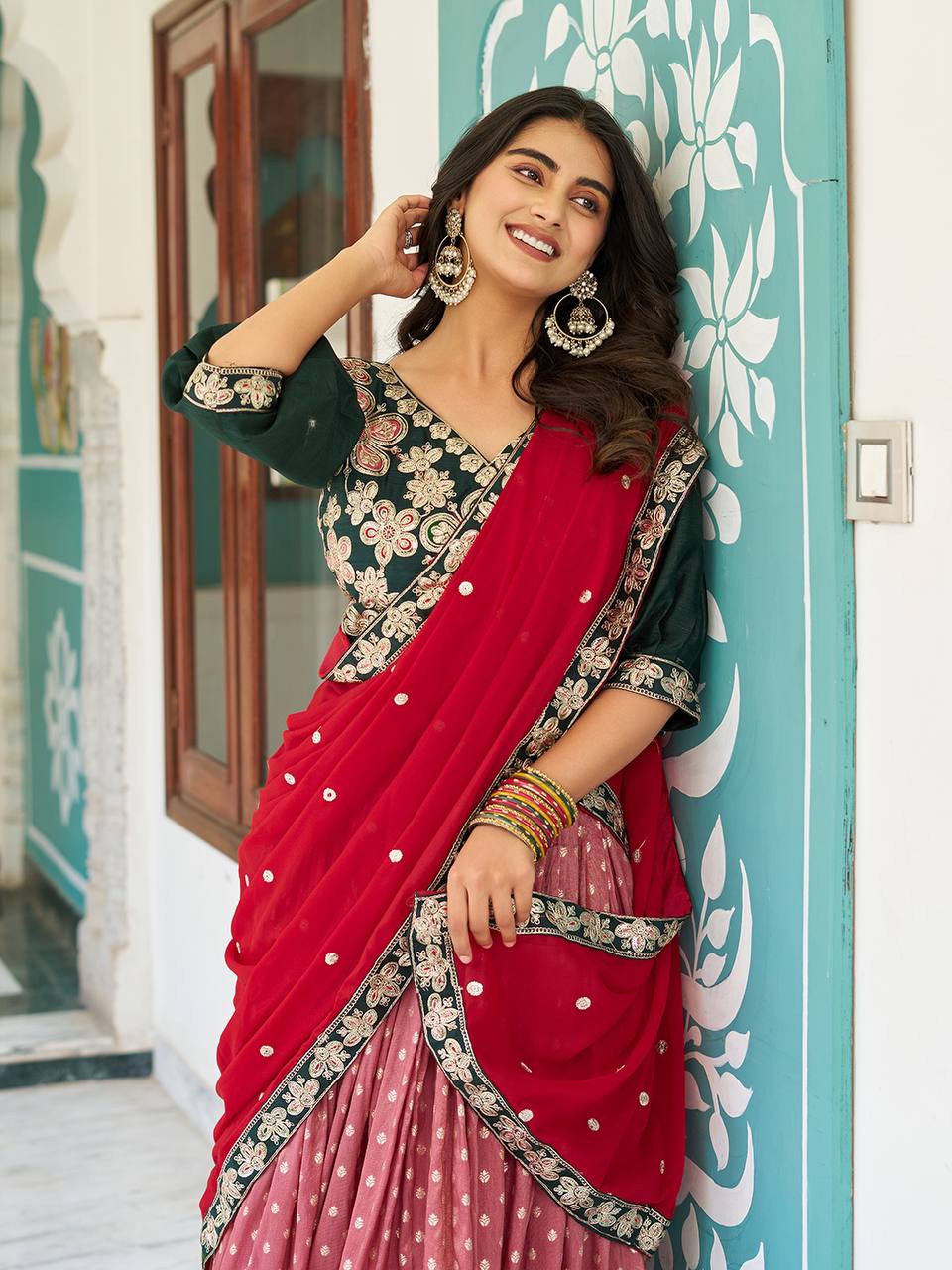 Buy Teal Lehenga Indore