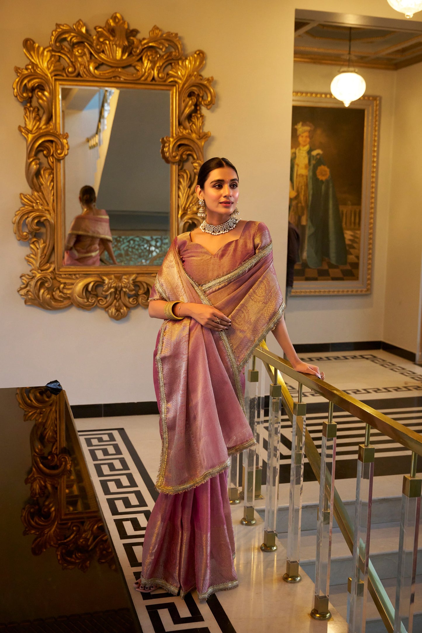 Buy Pink Colour Designer Saree 